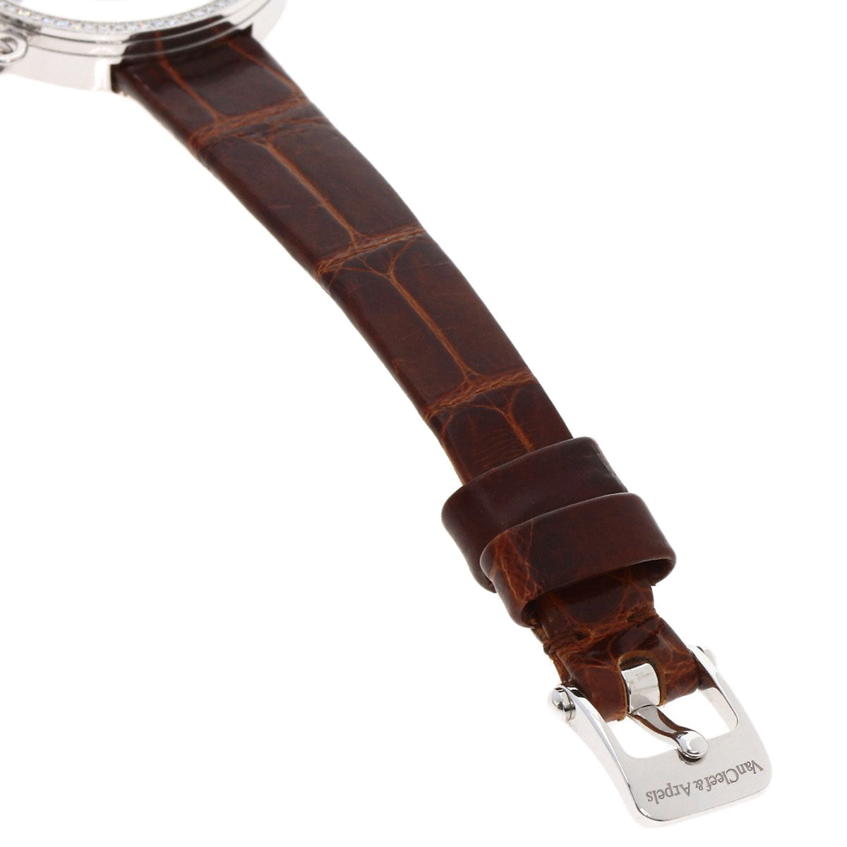 Van Cleef & Arpels Charm Mini Watch Diamond Watches VCARO29A00 K18 White Gold/Leather Ladies