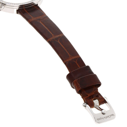 Van Cleef & Arpels Charm Mini Watch Diamond Watches VCARO29A00 K18 White Gold/Leather Ladies