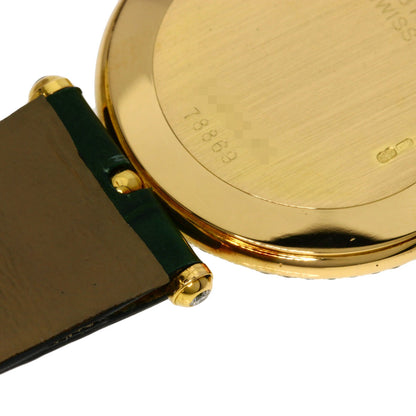 Van Cleef & Arpels Pierre Emerald Diamond Watches 18101B1 K18 Yellow Gold/Leather Ladies