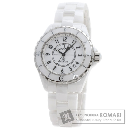 CHANEL J12 1.5" White Ceramic Watches H0970 Ceramic/Ceramic mens