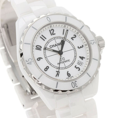 CHANEL J12 1.5" White Ceramic Watches H0970 Ceramic/Ceramic mens