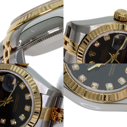 ROLEX DATEJUST 10P Diamond Watches 69173G Stainless Steel/SSxK18YG Ladies