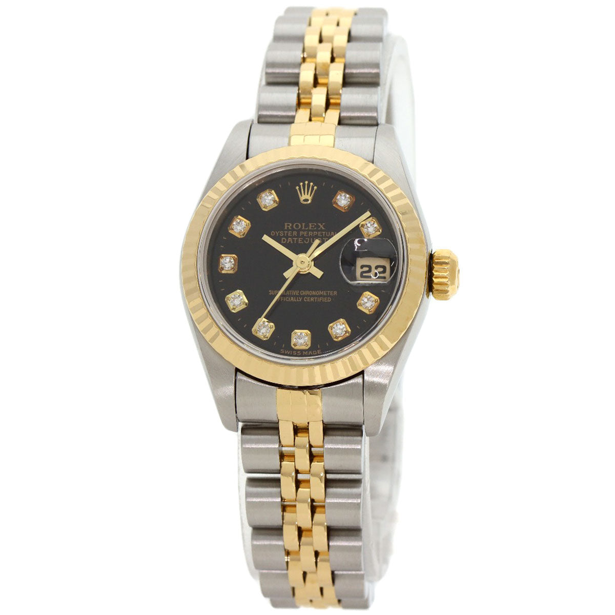 ROLEX DATEJUST 10P Diamond Watches 69173G Stainless Steel/SSxK18YG Ladies