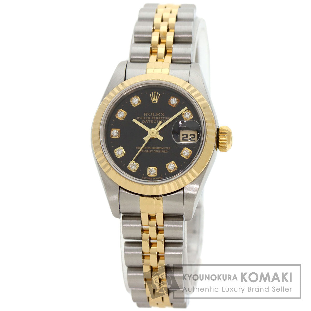 ROLEX DATEJUST 10P Diamond Watches 69173G Stainless Steel/SSxK18YG Ladies