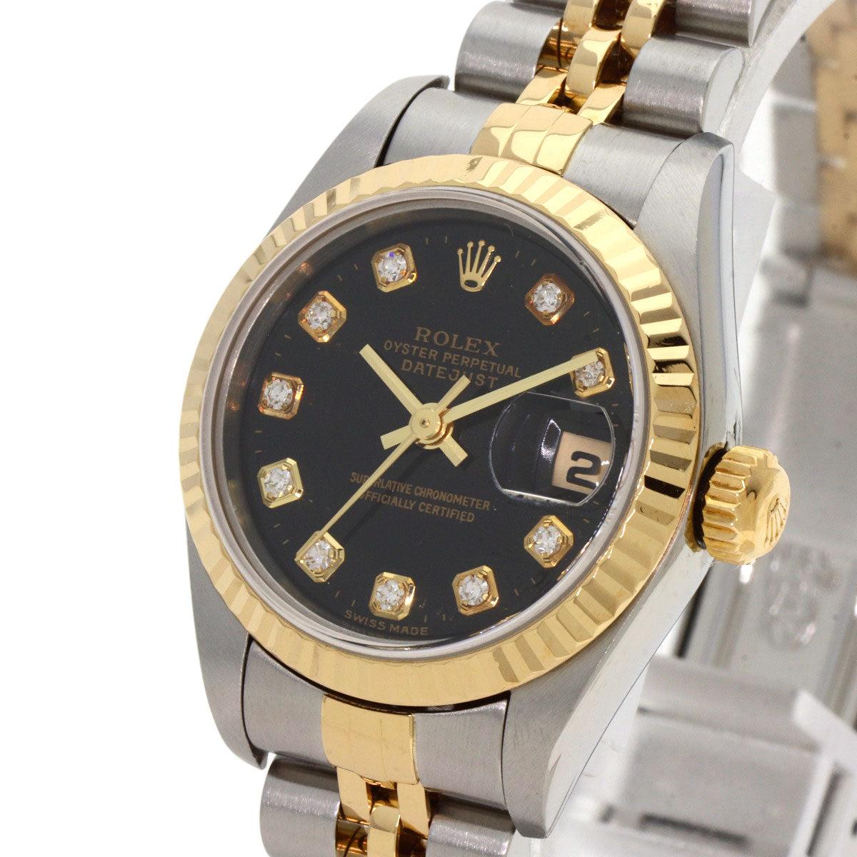 ROLEX DATEJUST 10P Diamond Watches 69173G Stainless Steel/SSxK18YG Ladies