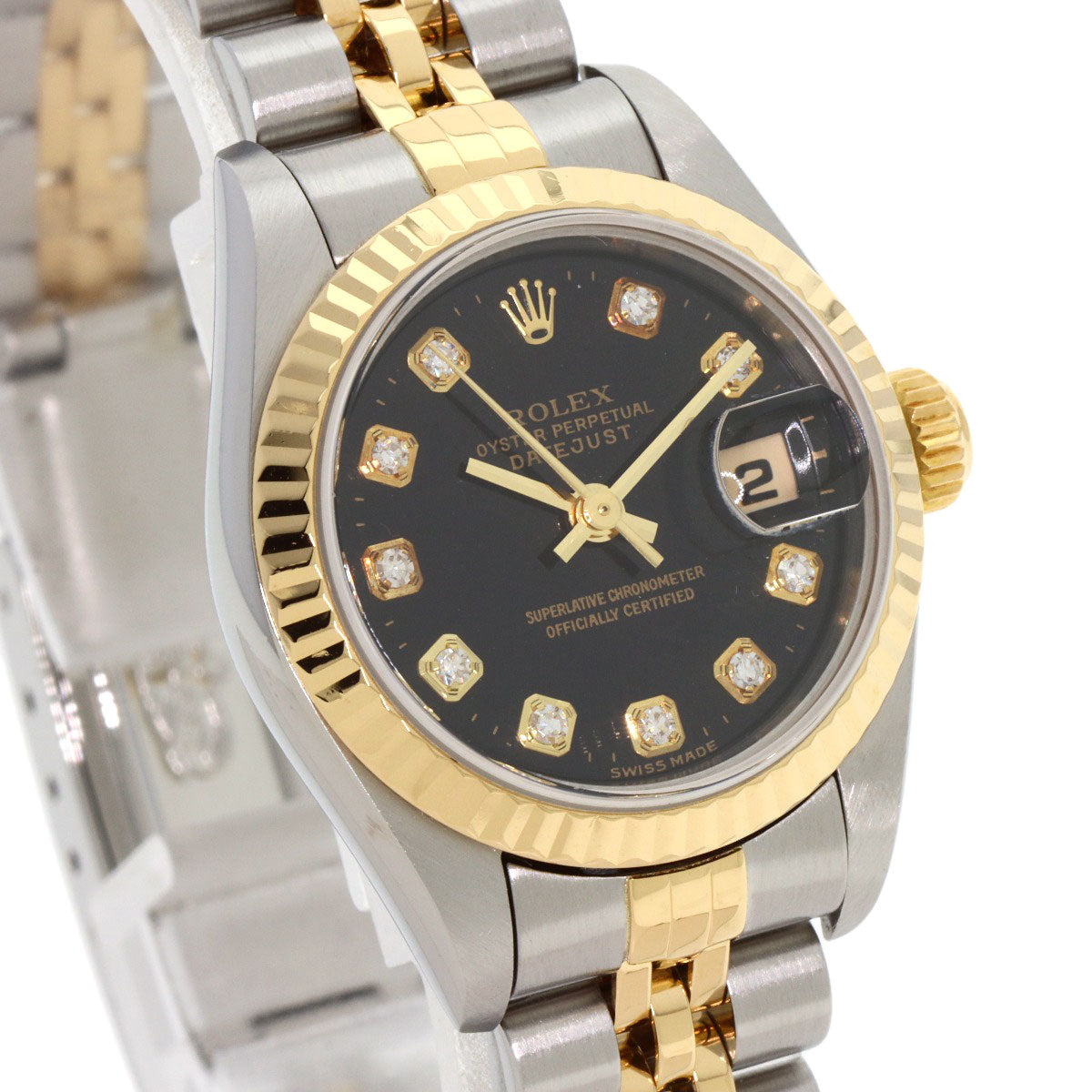 ROLEX DATEJUST 10P Diamond Watches 69173G Stainless Steel/SSxK18YG Ladies