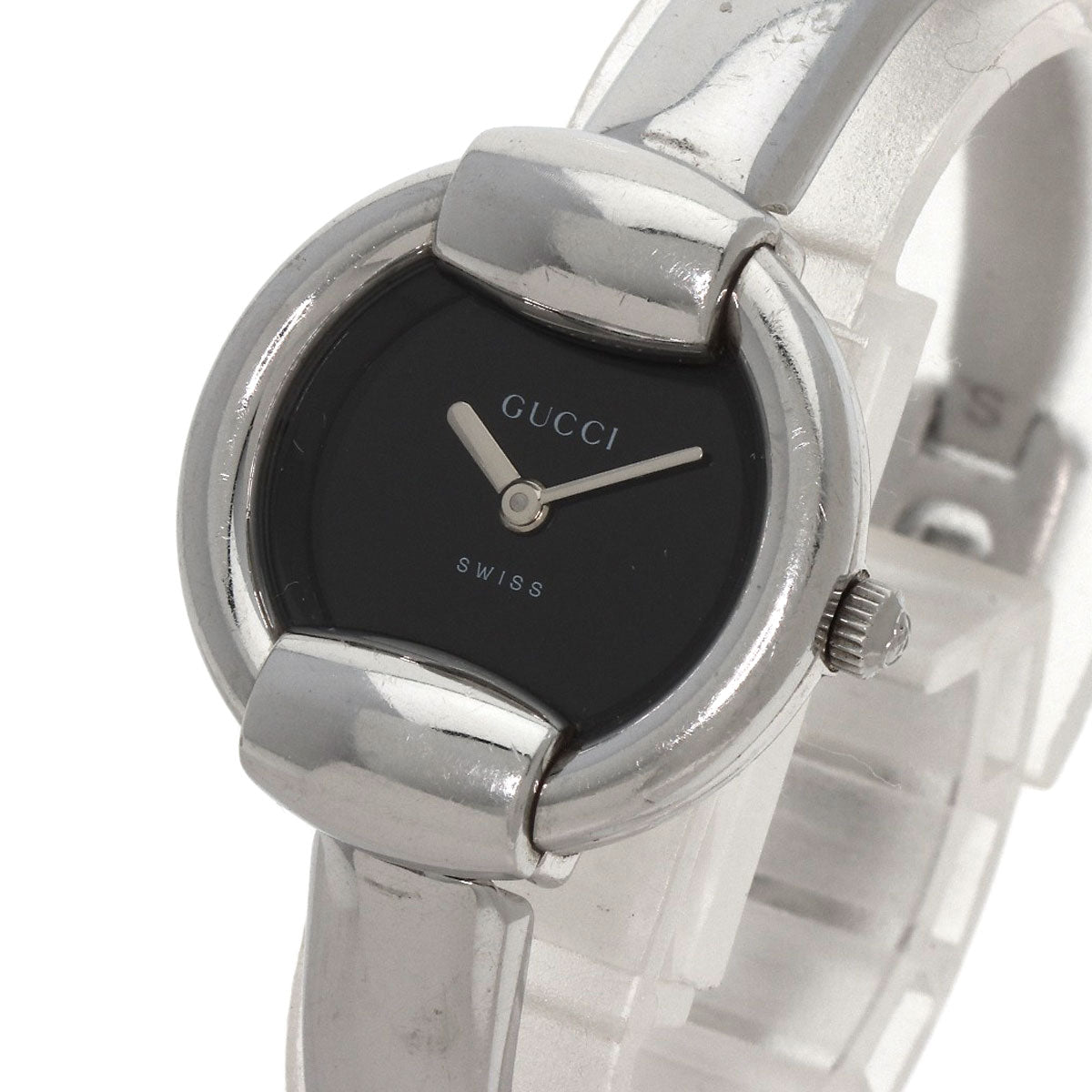 GUCCI round face bangle Watches 1400L Stainless Steel/Stainless Steel Ladies
