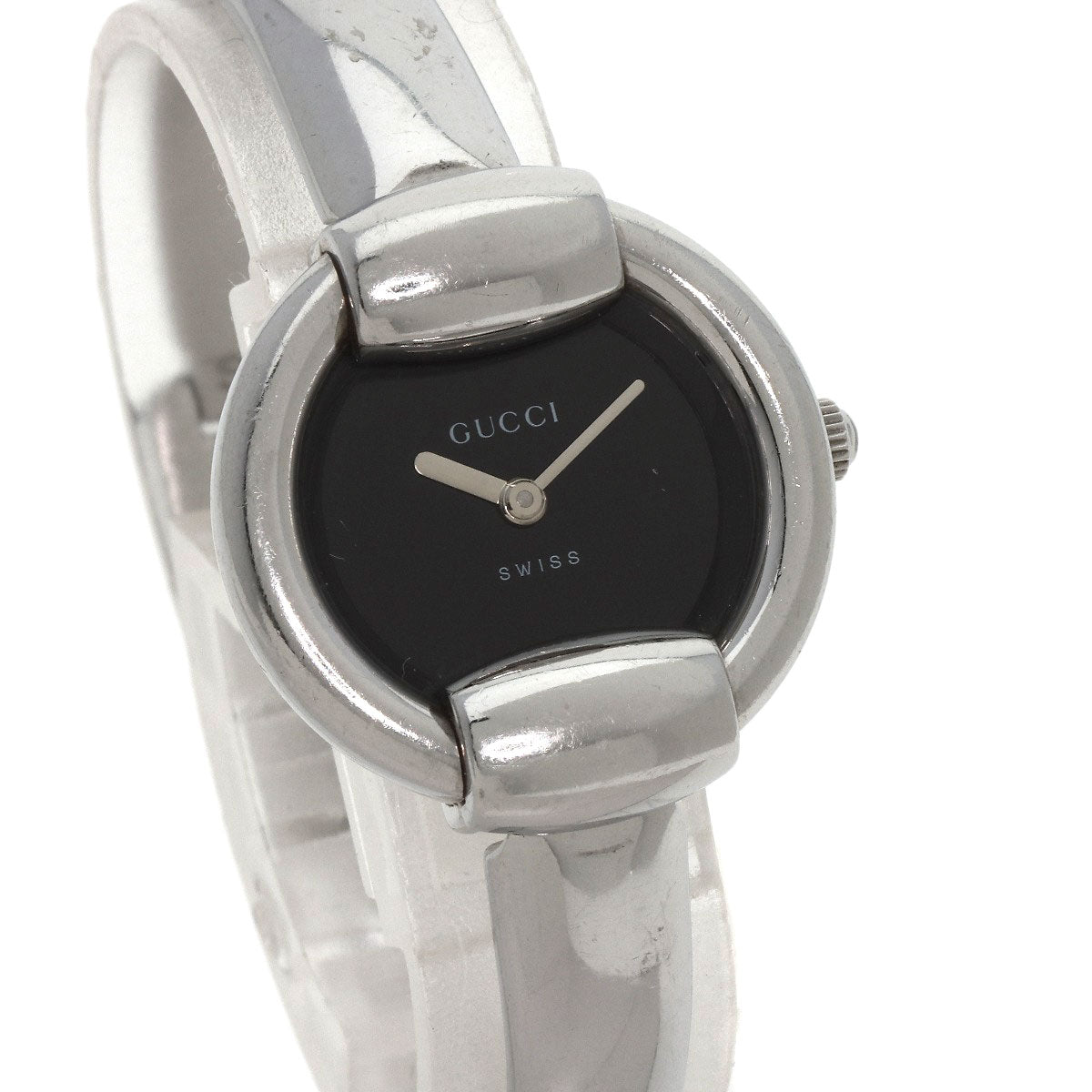 GUCCI round face bangle Watches 1400L Stainless Steel/Stainless Steel Ladies