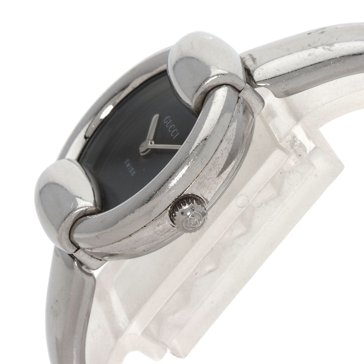 GUCCI round face bangle Watches 1400L Stainless Steel/Stainless Steel Ladies