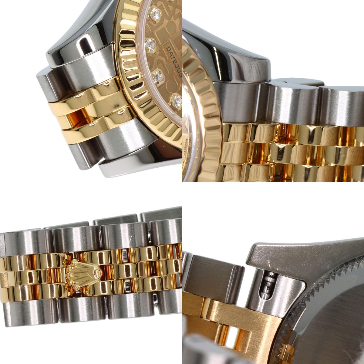 ROLEX DATEJUST 10P Diamond Watches 179173G Stainless Steel/SSxK18YG Ladies