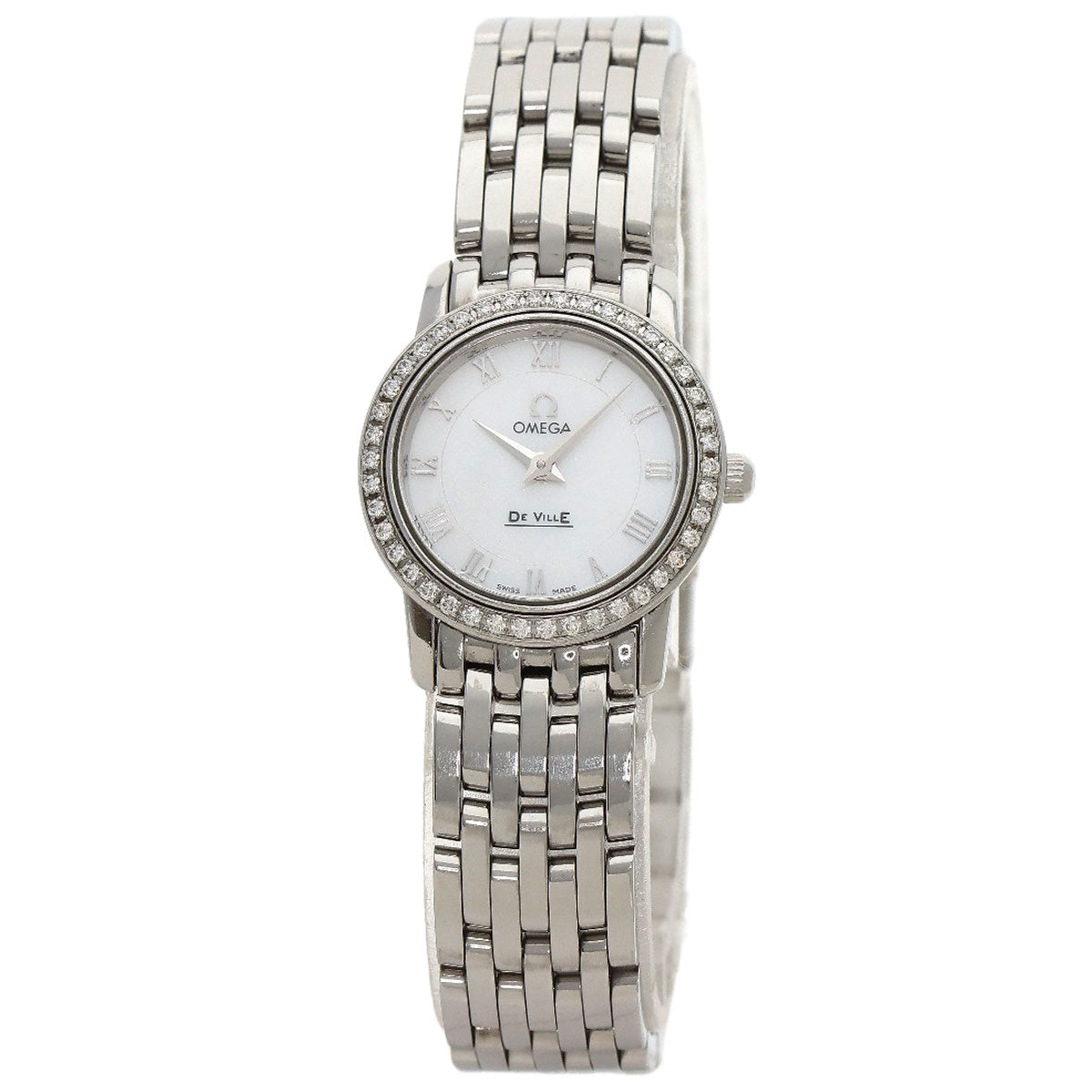 OMEGA De Ville Prestige Diamond Bezel Watches 4575.74 Stainless Steel/Stainless Steel Ladies