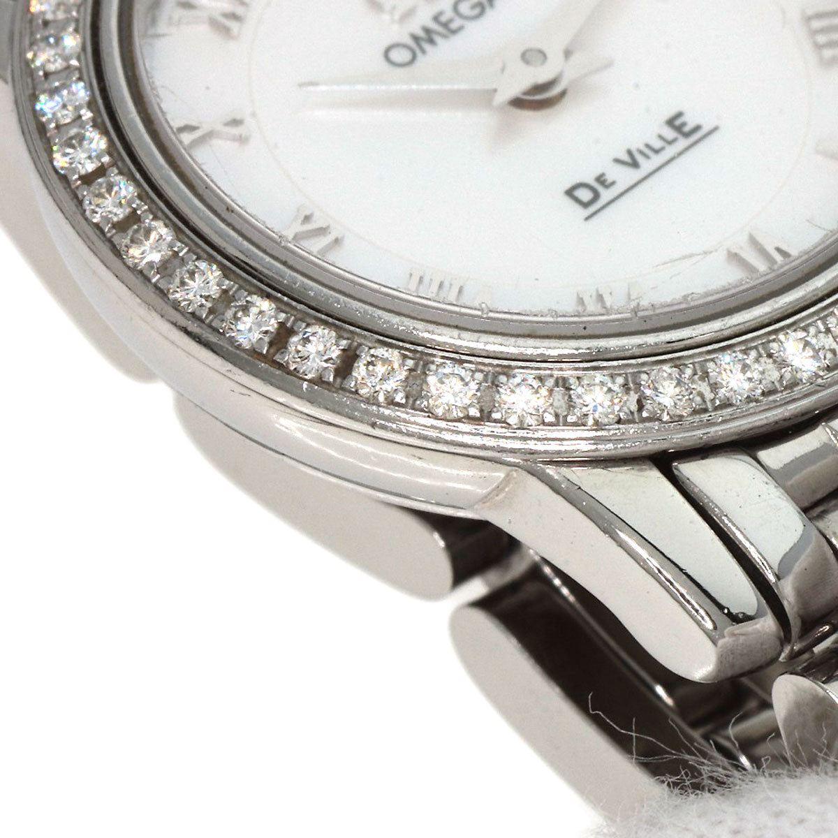 OMEGA De Ville Prestige Diamond Bezel Watches 4575.74 Stainless Steel/Stainless Steel Ladies