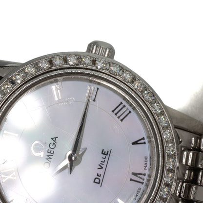 OMEGA De Ville Prestige Diamond Bezel Watches 4575.74 Stainless Steel/Stainless Steel Ladies