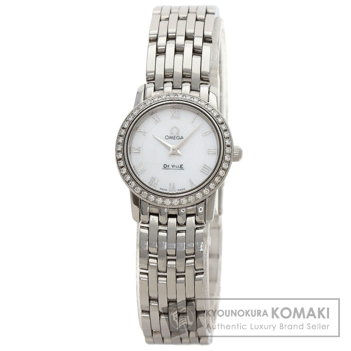 OMEGA De Ville Prestige Diamond Bezel Watches 4575.74 Stainless Steel/Stainless Steel Ladies