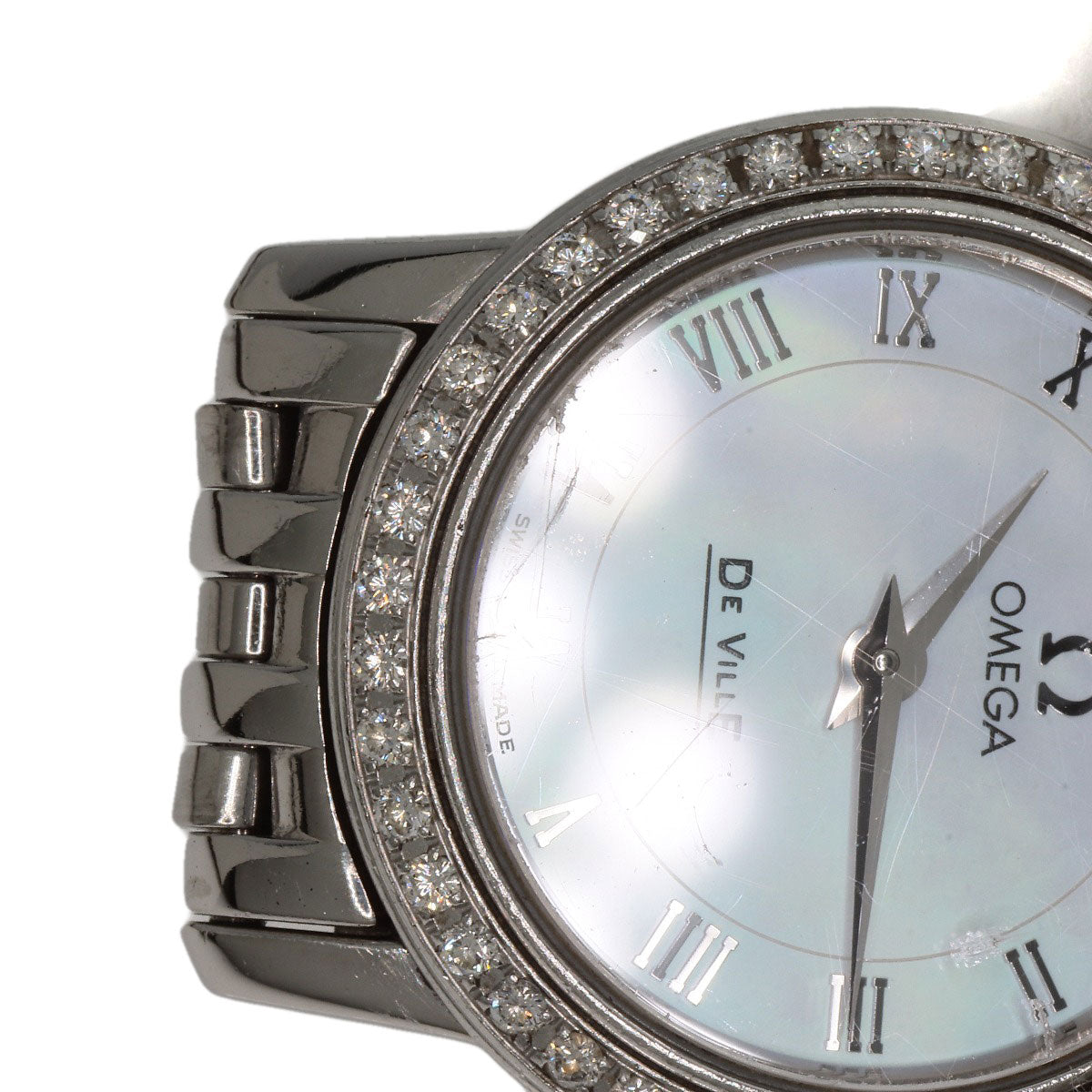 OMEGA De Ville Prestige Diamond Bezel Watches 4575.74 Stainless Steel/Stainless Steel Ladies