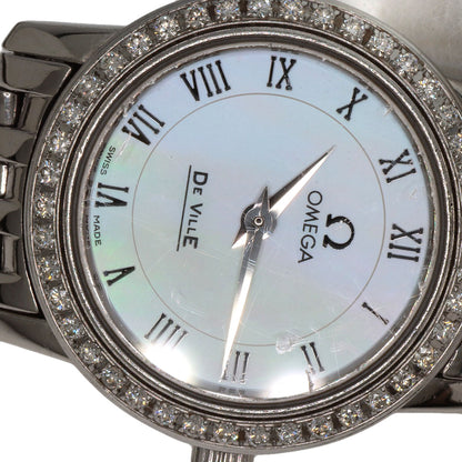 OMEGA De Ville Prestige Diamond Bezel Watches 4575.74 Stainless Steel/Stainless Steel Ladies