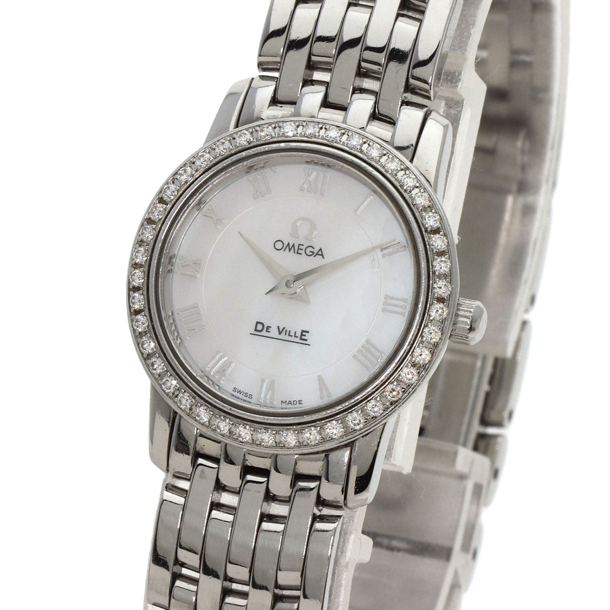 OMEGA De Ville Prestige Diamond Bezel Watches 4575.74 Stainless Steel/Stainless Steel Ladies