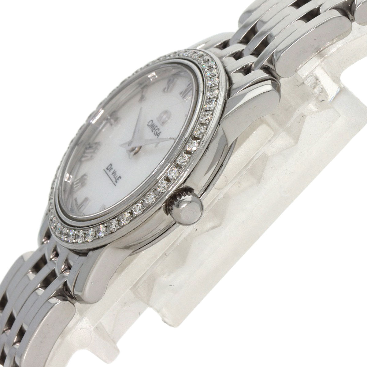 OMEGA De Ville Prestige Diamond Bezel Watches 4575.74 Stainless Steel/Stainless Steel Ladies