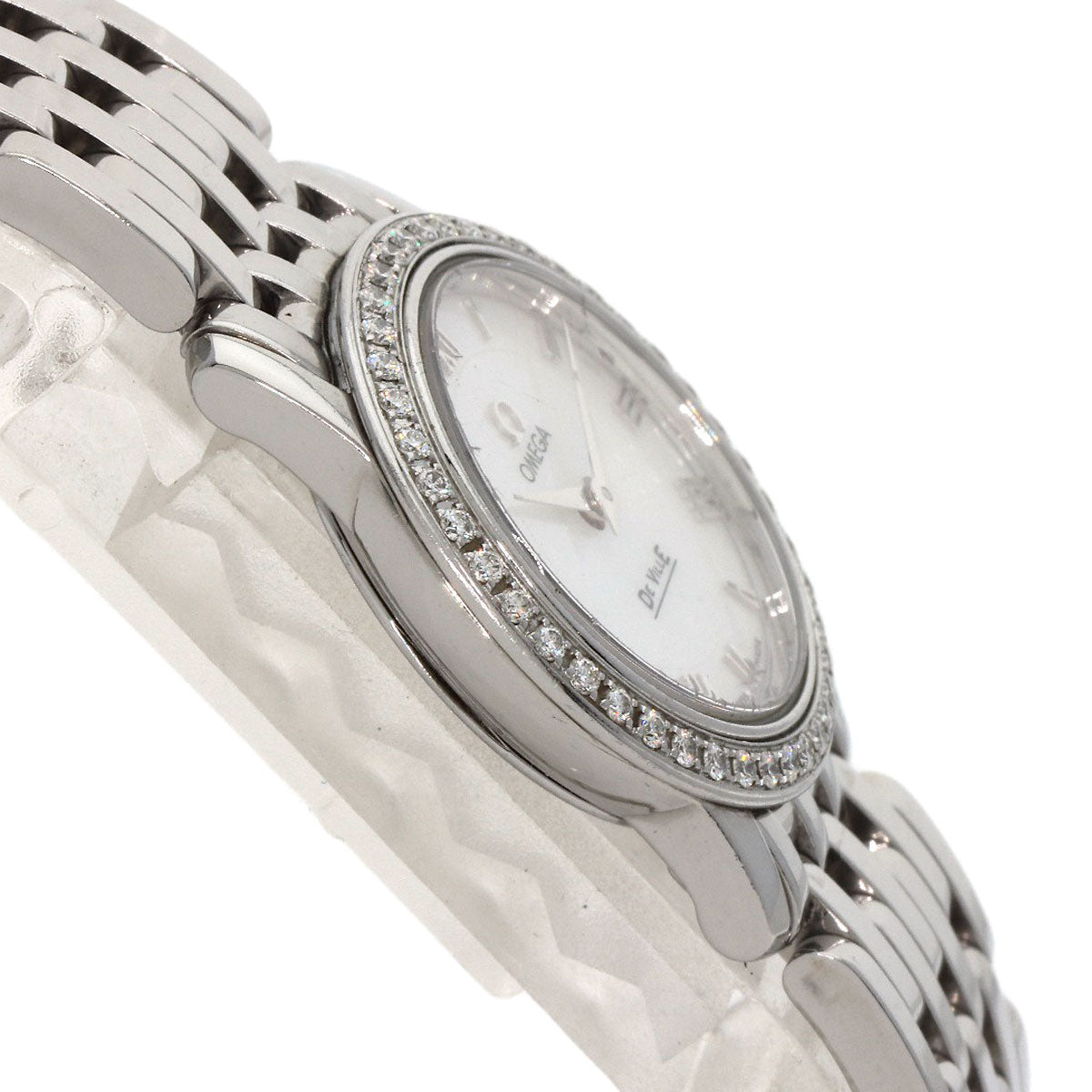 OMEGA De Ville Prestige Diamond Bezel Watches 4575.74 Stainless Steel/Stainless Steel Ladies