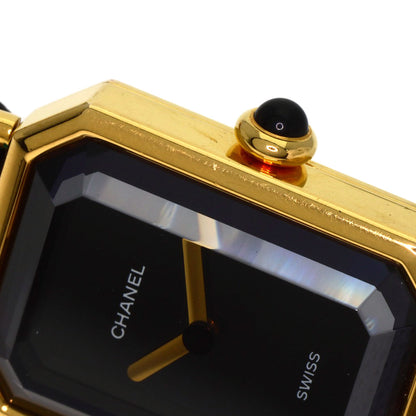 CHANEL Premiere L Watches H0001 Gold Plated/GPxLeather Ladies