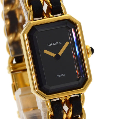 CHANEL Premiere L Watches H0001 Gold Plated/GPxLeather Ladies