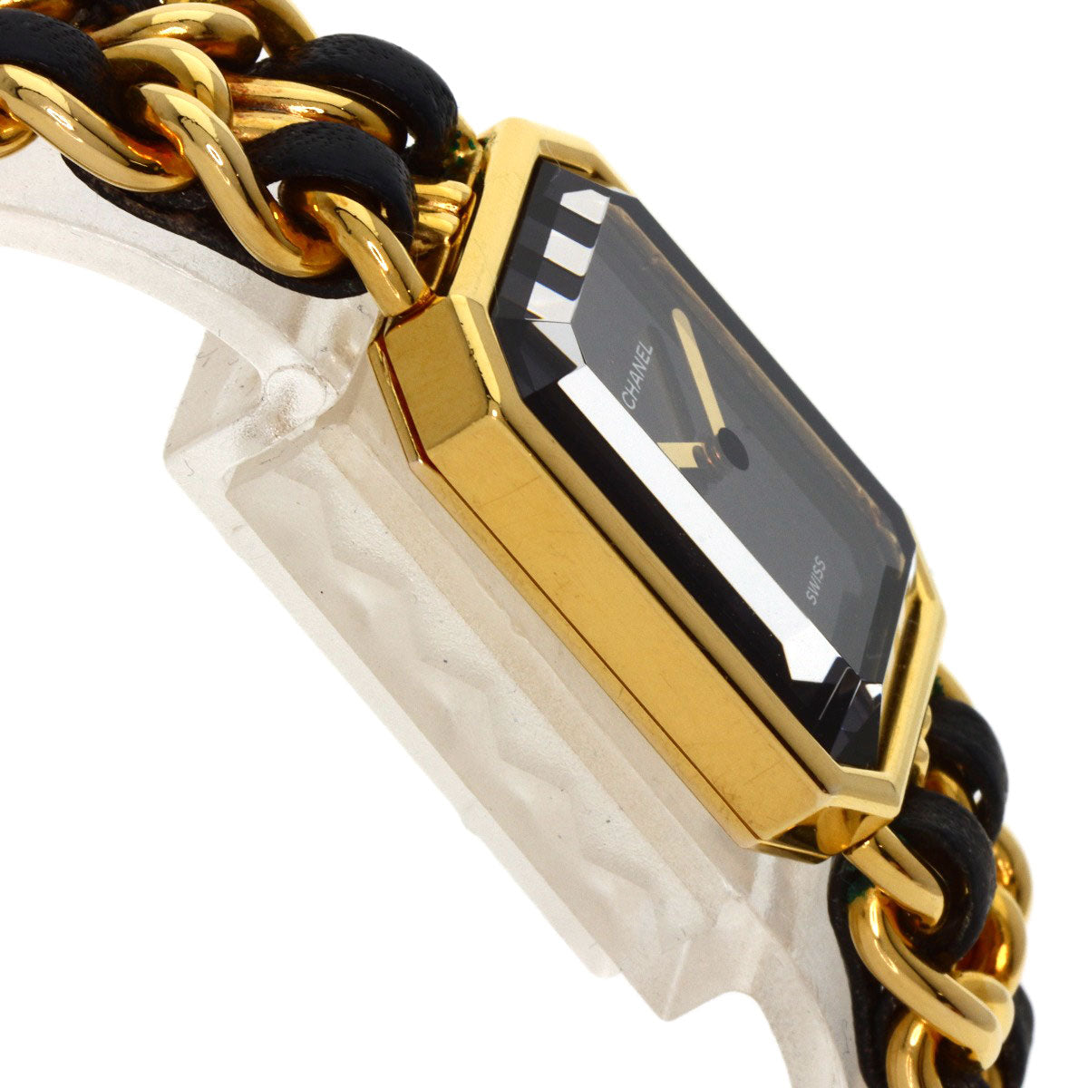 CHANEL Premiere L Watches H0001 Gold Plated/GPxLeather Ladies