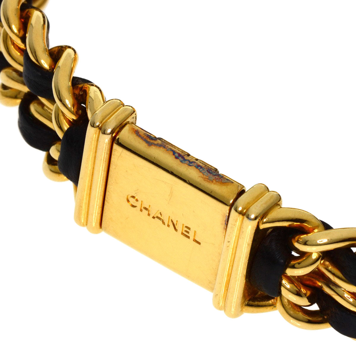 CHANEL Premiere L Watches H0001 Gold Plated/GPxLeather Ladies