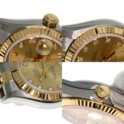 ROLEX DATEJUST 10P Diamond Watches 69173G Stainless Steel/SSxK18YG Ladies