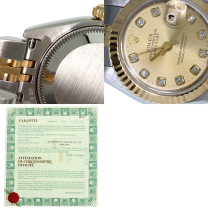 ROLEX DATEJUST 10P Diamond Watches 69173G Stainless Steel/SSxK18YG Ladies