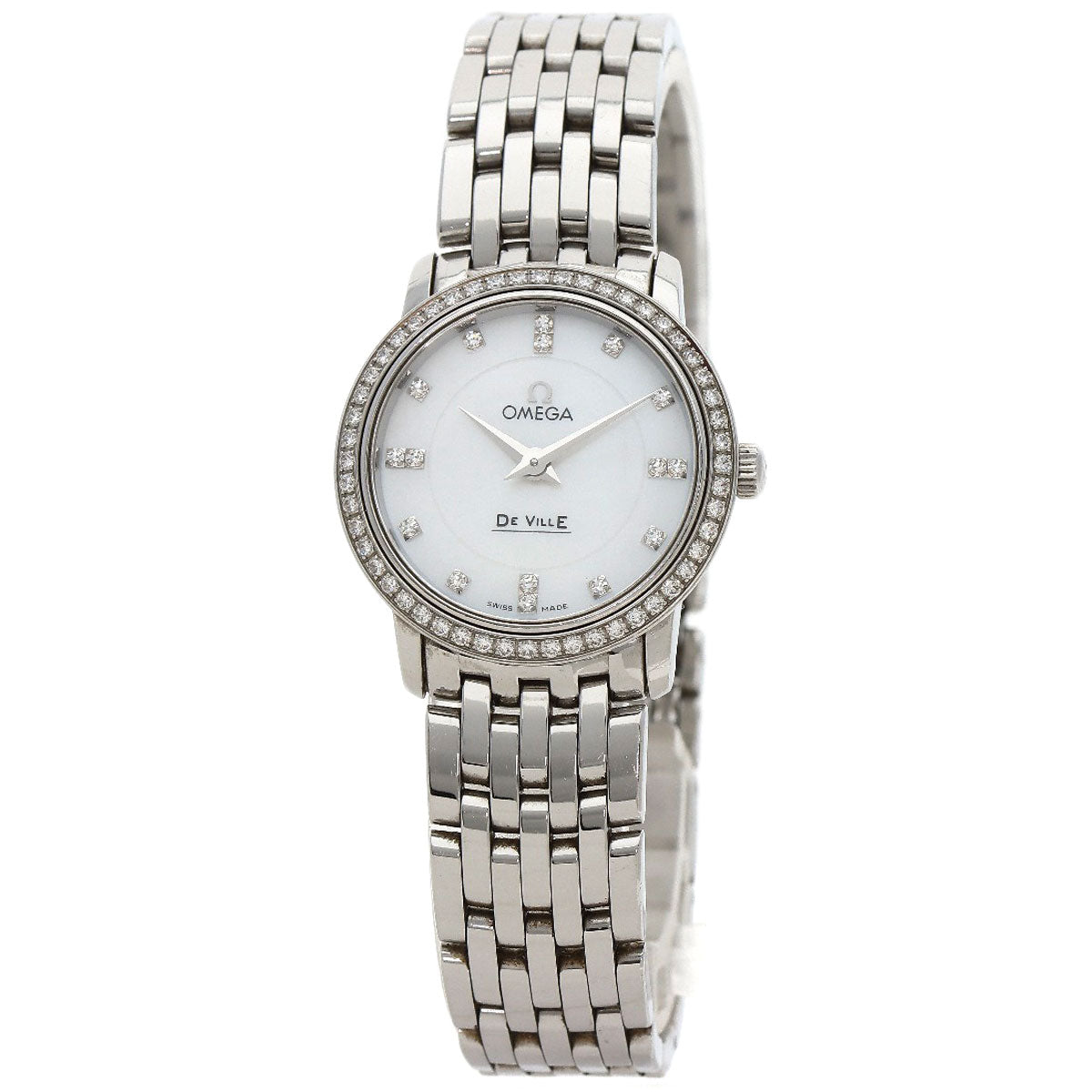 OMEGA De Ville Prestige Diamond Watches 413.15.27.60.55.001 Stainless Steel/Stainless Steel Ladies