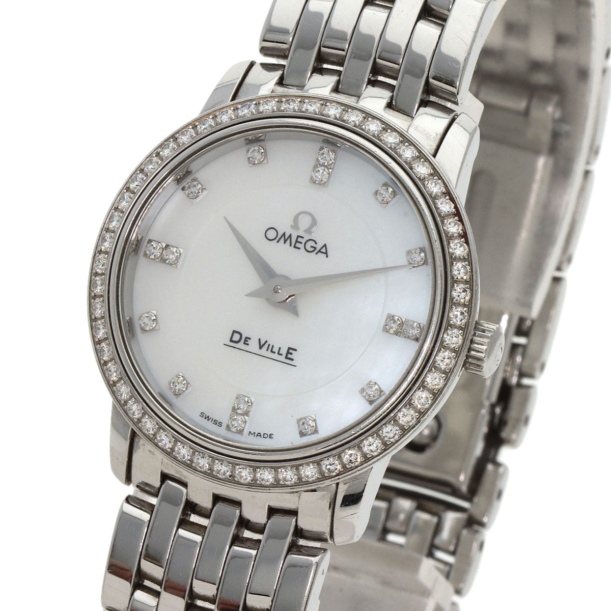 OMEGA De Ville Prestige Diamond Watches 413.15.27.60.55.001 Stainless Steel/Stainless Steel Ladies