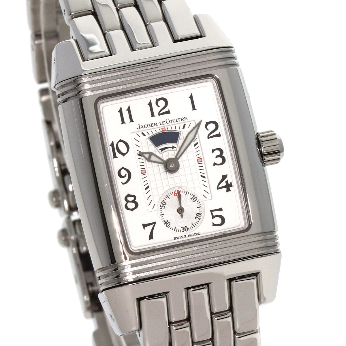 JAEGER-LECOULTRE Reverso Grand Sport Duo Diamond Watches 296.8.74 Stainless Steel/Stainless Steel Ladies