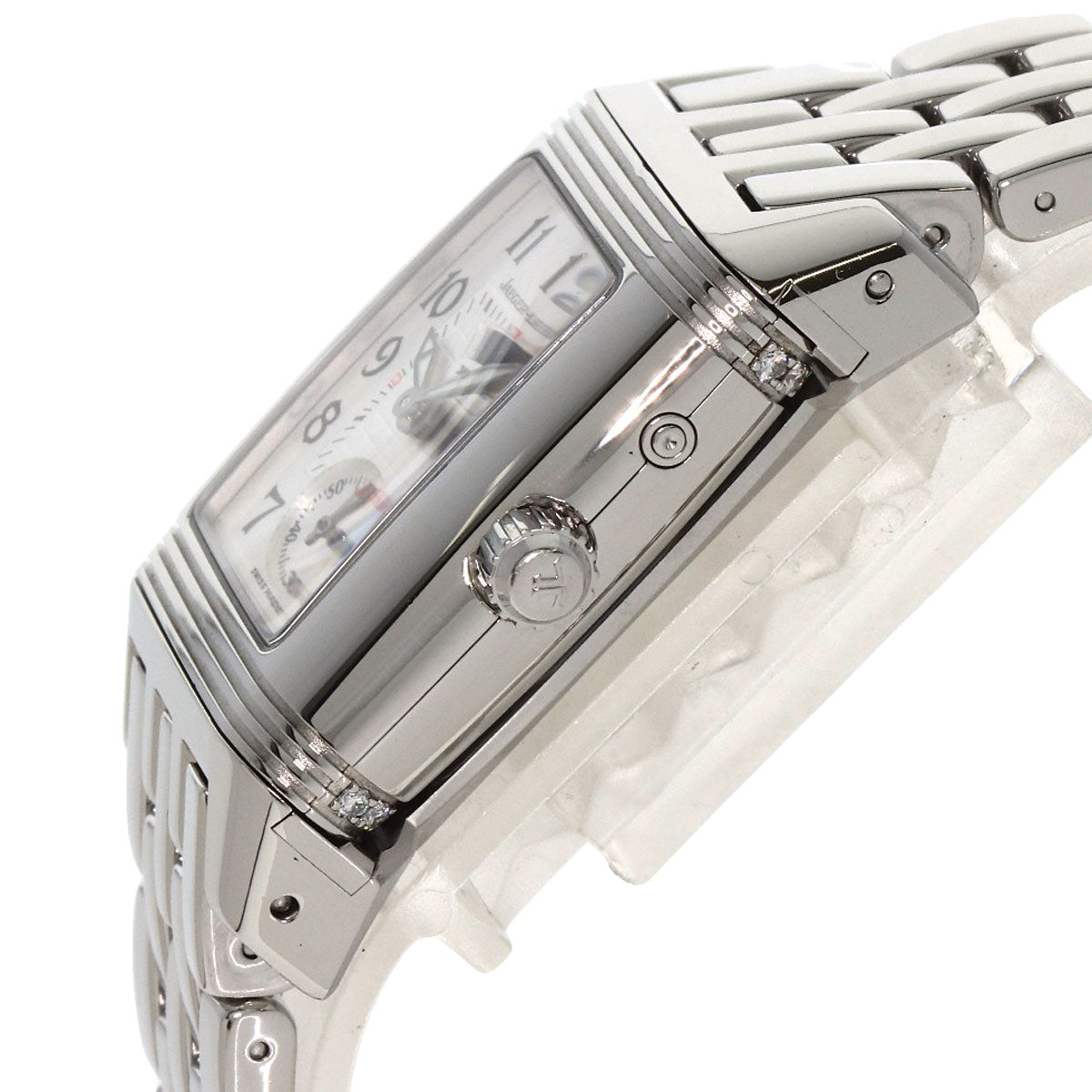 JAEGER-LECOULTRE Reverso Grand Sport Duo Diamond Watches 296.8.74 Stainless Steel/Stainless Steel Ladies