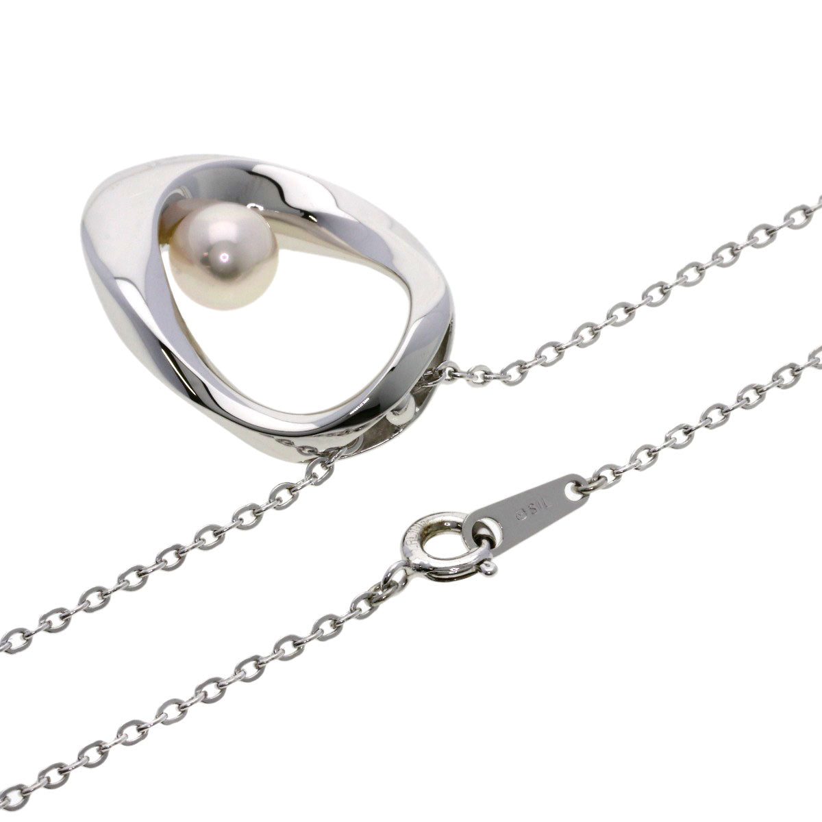 MIKIMOTO Pearl Pearl Necklace Silver Ladies [Used]