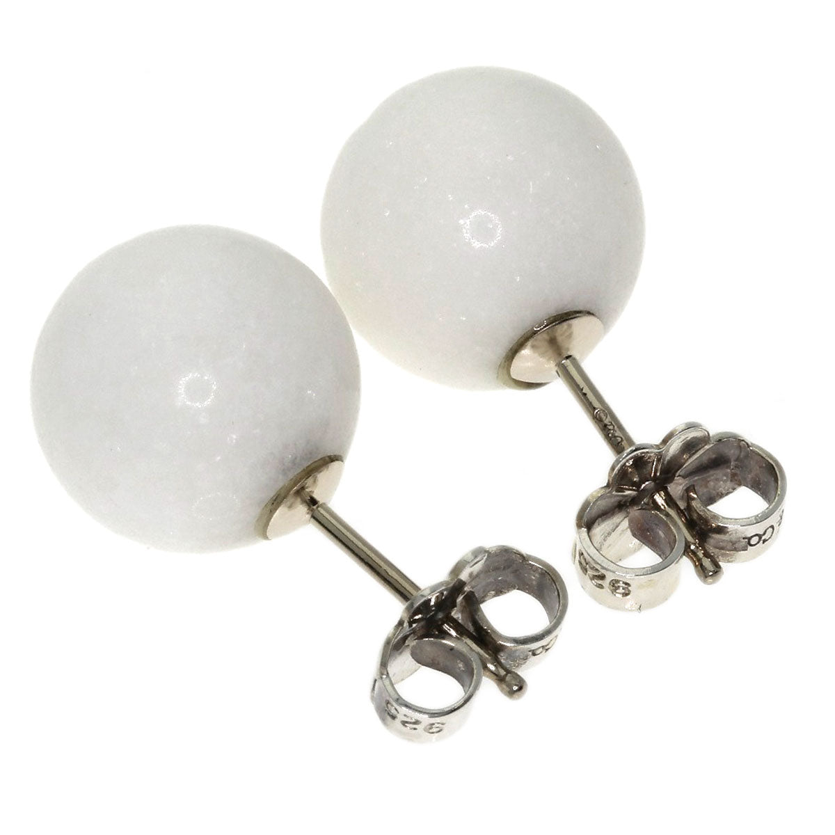 TIFFANY&Co. Stone Ball earring Silver Ladies [Used]