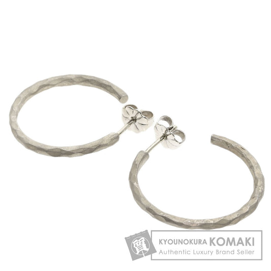 TIFFANY&Co. Hammered Hammer Hoop earring Silver Ladies [Used]