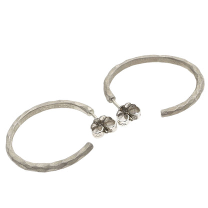 TIFFANY&Co. Hammered Hammer Hoop earring Silver Ladies [Used]
