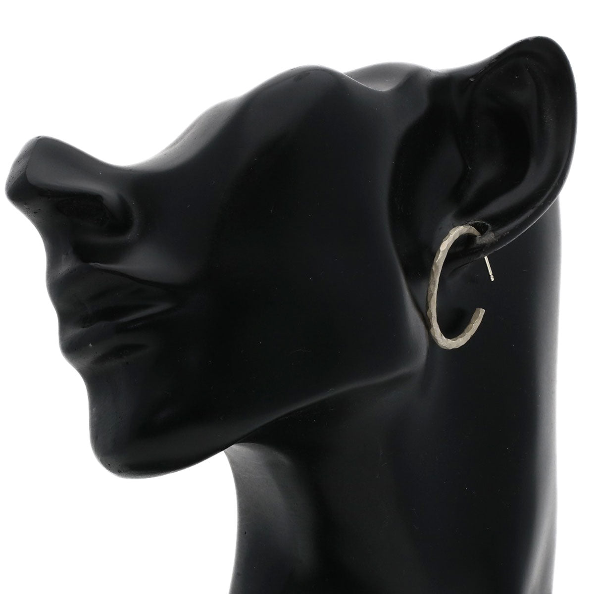 TIFFANY&Co. Hammered Hammer Hoop earring Silver Ladies [Used]