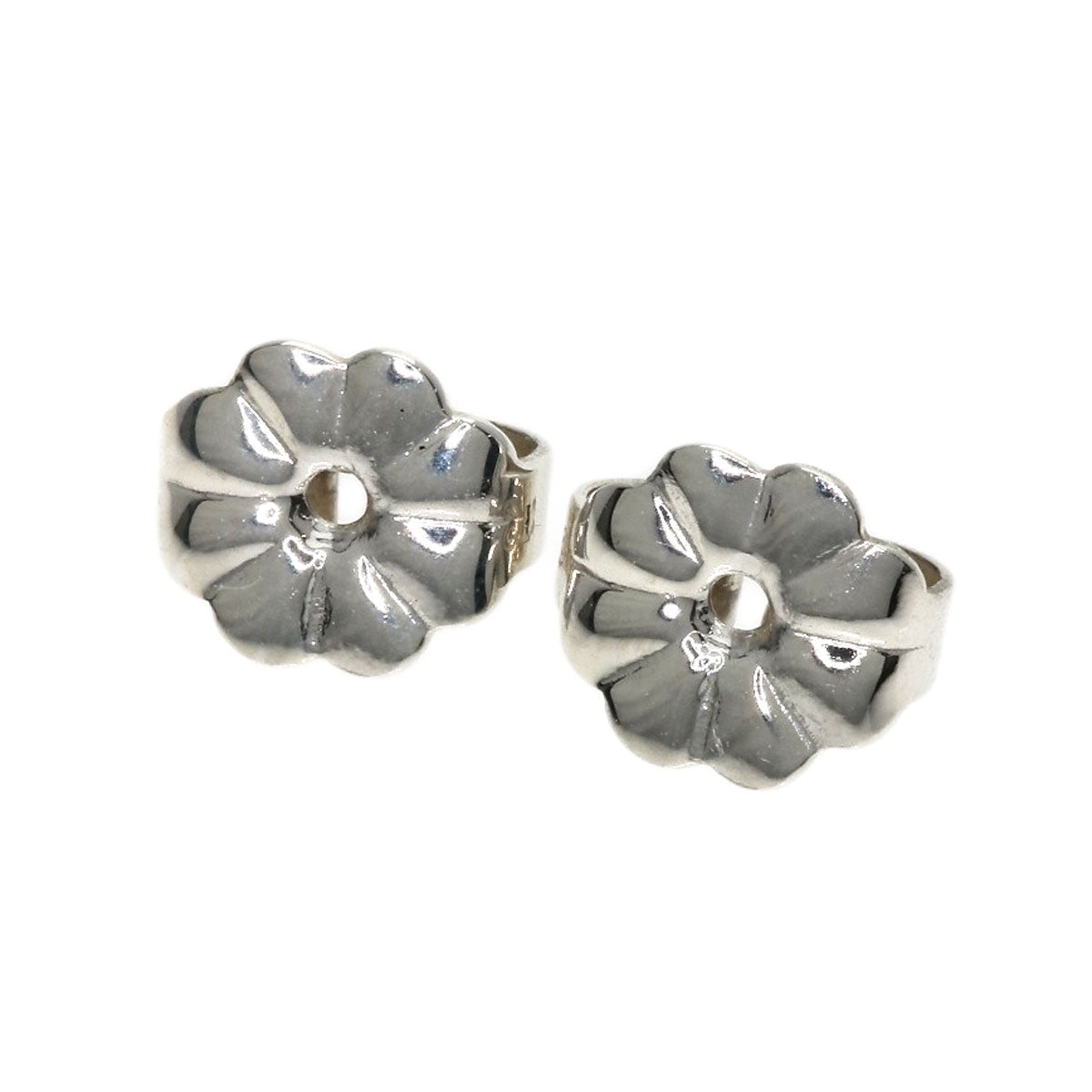 TIFFANY&Co. Hammered Hammer Hoop earring Silver Ladies [Used]