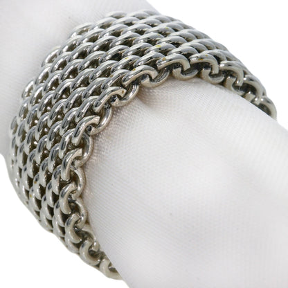 TIFFANY&Co. Somerset mesh Ring Silver Ladies [Used]