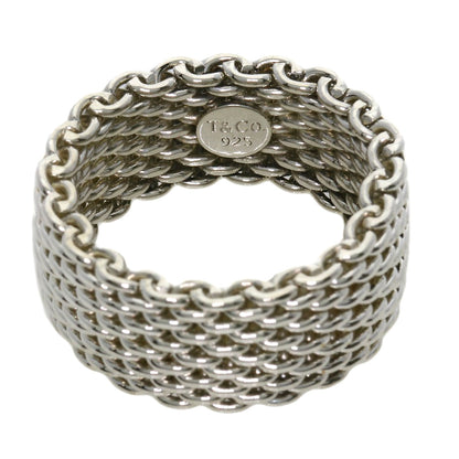 TIFFANY&Co. Somerset mesh Ring Silver Ladies [Used]