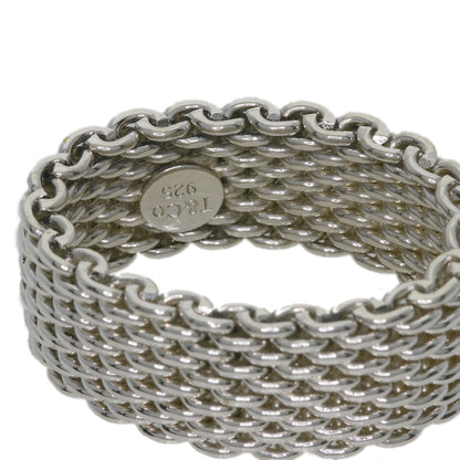 TIFFANY&Co. Somerset mesh Ring Silver Ladies [Used]