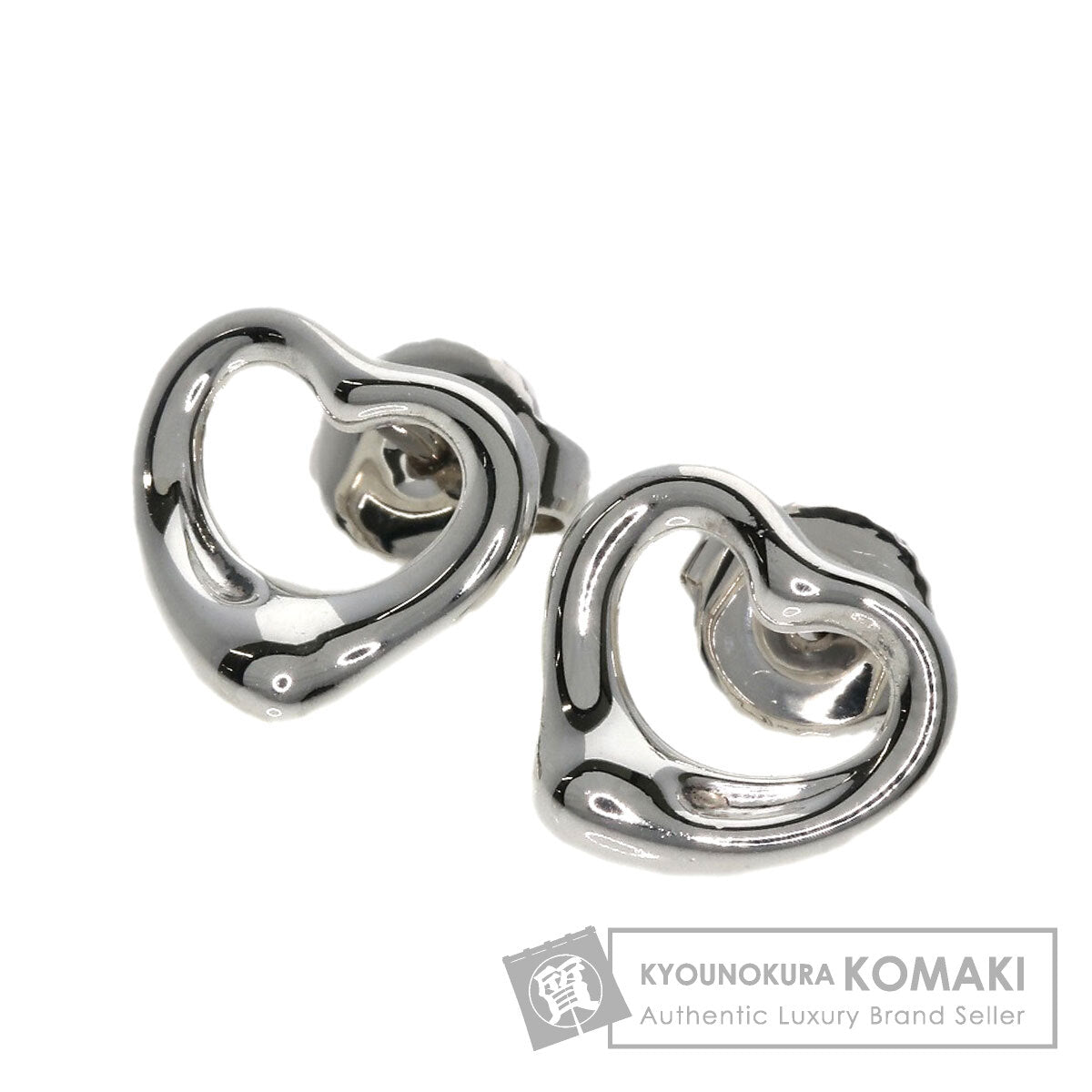 TIFFANY&Co. Open heart earring Silver Ladies [Used]