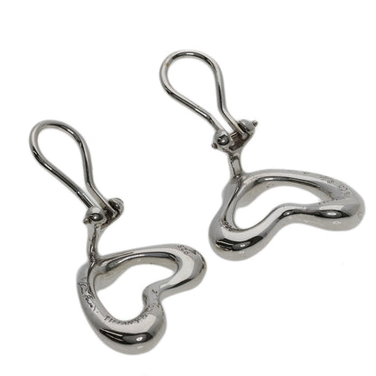 TIFFANY&Co. Open heart Earring Silver Ladies [Used]