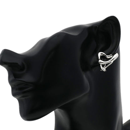 TIFFANY&Co. Open heart Earring Silver Ladies [Used]
