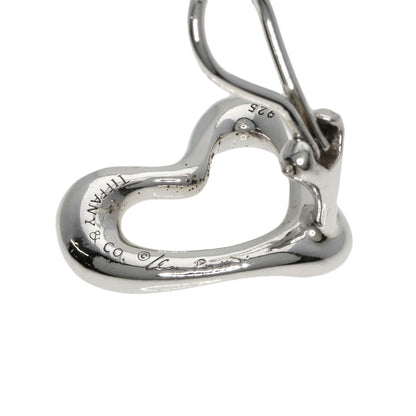 TIFFANY&Co. Open heart Earring Silver Ladies [Used]