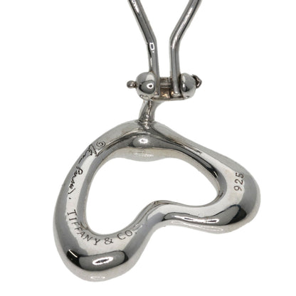 TIFFANY&Co. Open heart Earring Silver Ladies [Used]