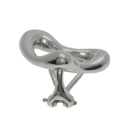 TIFFANY&Co. Open heart Earring Silver Ladies [Used]