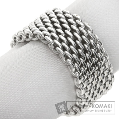 TIFFANY&Co. Somerset mesh Ring Silver Ladies [Used]