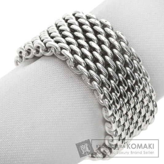 TIFFANY&Co. Somerset mesh Ring Silver Ladies [Used]